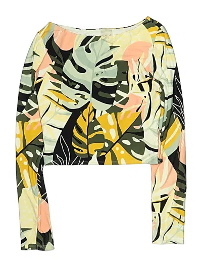 Pre-owned Calia Rash Guard In Yellow
