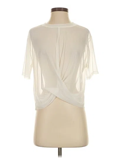 Pre-owned Calia Short Sleeve Blouse In Ivory