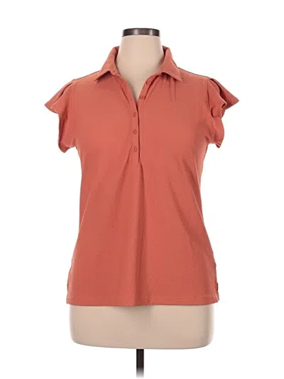 Pre-owned Calia Short Sleeve Blouse In Orange