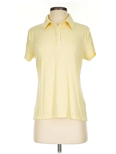 Pre-owned Calia Short Sleeve Blouse In Yellow