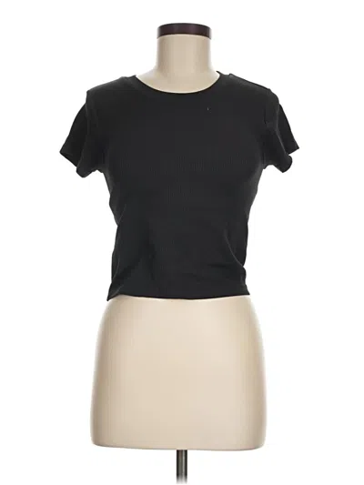 Pre-owned Calia Short Sleeve Top Black Crew Neck Tops