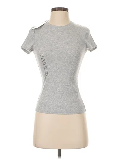 Pre-owned Calia Short Sleeve Top Gray Keyhole Neckline Tops