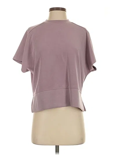 Pre-owned Calia Short Sleeve Top Purple Mock Neckline Tops