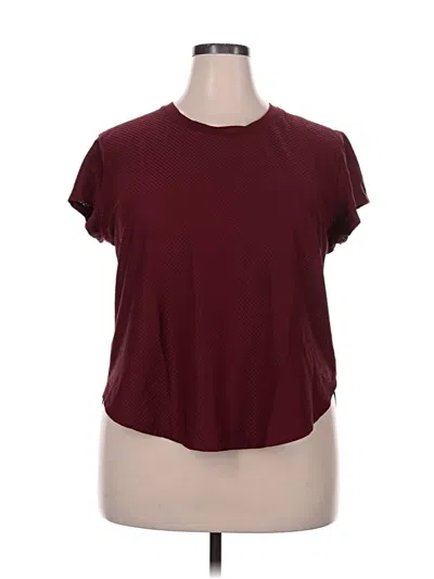 Pre-owned Calia Short Sleeve T-shirt In Burgundy