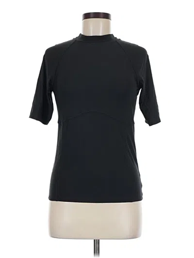 Pre-owned Calia Short Sleeve Turtleneck In Black