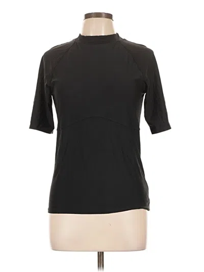 Pre-owned Calia Short Sleeve Turtleneck In Black