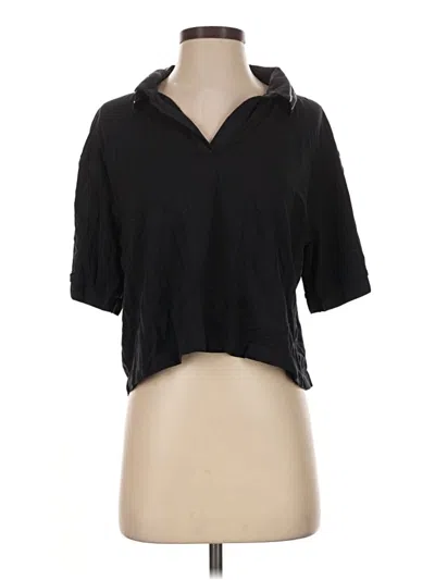 Pre-owned Calia Short Sleeve Turtleneck In Black