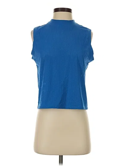 Pre-owned Calia Short Sleeve Turtleneck In Blue