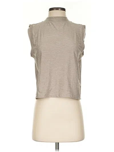 Pre-owned Calia Short Sleeve Turtleneck In Tan
