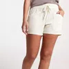 Calia Shorts Womens Cream 4" Inseam Crinkle Patch Pocket Drawstring Srt20 In Multi