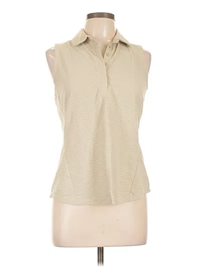 Pre-owned Calia Sleeveless Button Down Shirt In White