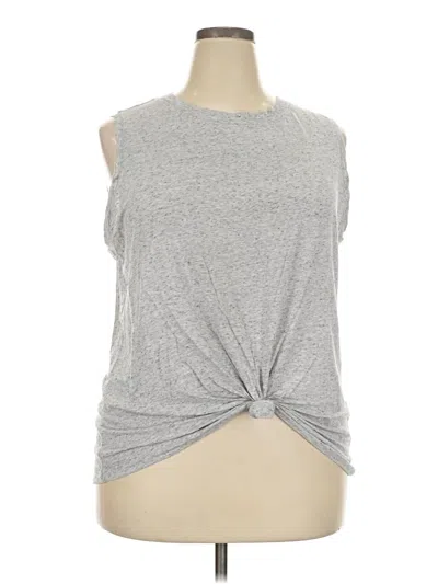 Pre-owned Calia Sleeveless Top Gray Keyhole Neckline Tops