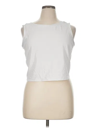 Pre-owned Calia Sleeveless T-shirt In White