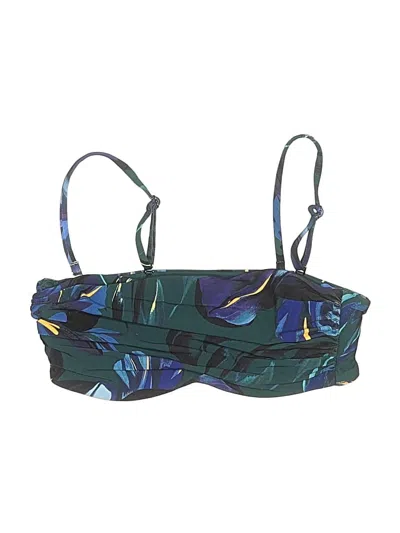 Pre-owned Calia Swimsuit Top Blue Print Pattern Swimwear