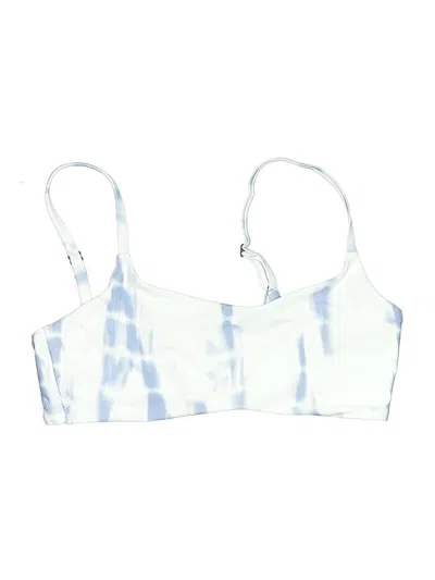 Pre-owned Calia Swimsuit Top White Tie-dye Pattern Swimwear