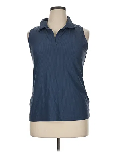 Pre-owned Calia Tank Top Blue Halter Neckline Tops