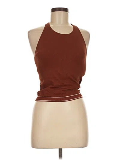 Pre-owned Calia Tank Top Brown Halter Neckline Tops