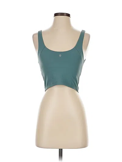 Pre-owned Calia Tank Top Teal Strapless Neckline Tops In Blue