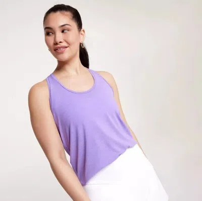 CALIA CALIA TANK TOP WOMENS LIGHT PURPLE TWIST BACK SCOOP NECK PERFORMANCE SRT25