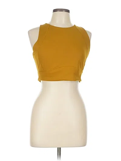 Pre-owned Calia Tank Top Yellow Halter Neckline Tops