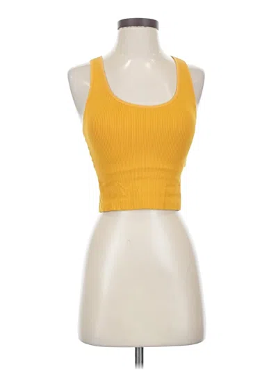 Pre-owned Calia Tank Top Yellow Halter Neckline Tops