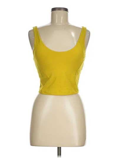 Pre-owned Calia Tank Top Yellow Strapless Neckline Tops