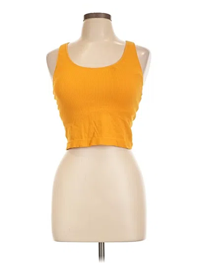 Pre-owned Calia Tank Top Yellow Strapless Neckline Tops