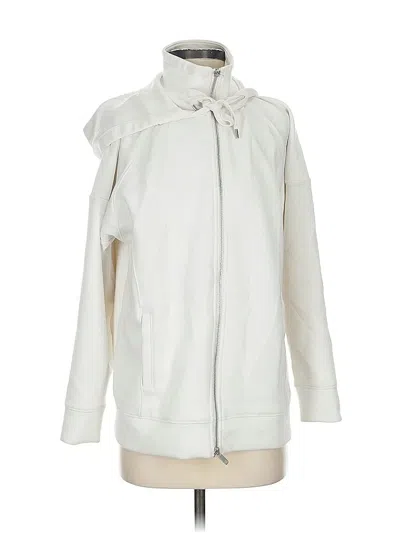 Pre-owned Calia Zip Up Hoodie In White