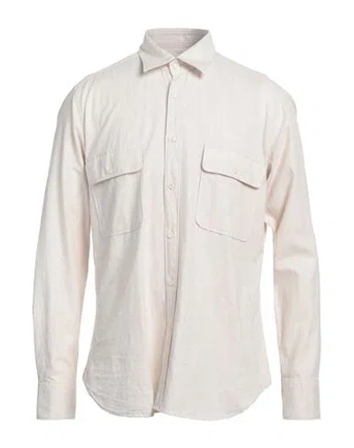 Caliban 820 Man Shirt Beige Size 16 Cotton