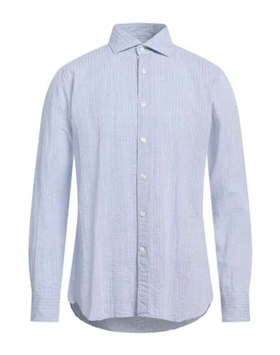 Caliban 820 Man Shirt Light Blue Size 17 ½ Cotton, Linen