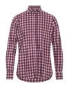 Caliban 820 Man Shirt Mauve Size 16 Cotton In Purple