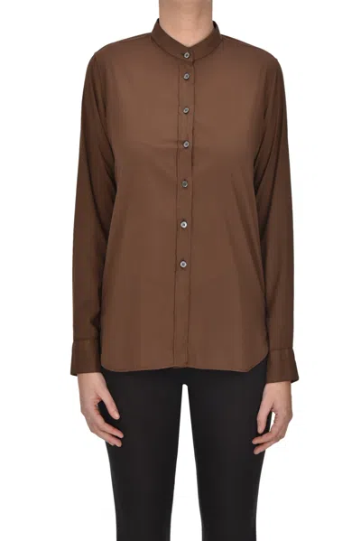 Caliban Cotton Shirt In Brown