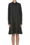 Caliban Cotton Shirt Dress In Black