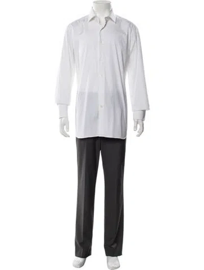 Pre-owned Caliban Long Sleeve Dress Shirt In White