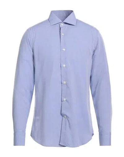 Caliban Man Shirt Sky Blue Size 16 Cotton