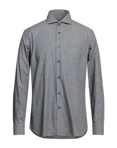 Caliban Man Shirt Lead Size 17 Cotton In Grey