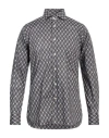 Caliban Man Shirt Lead Size 15 Cotton In Grey