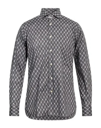 Caliban Man Shirt Lead Size 15 Cotton In Grey