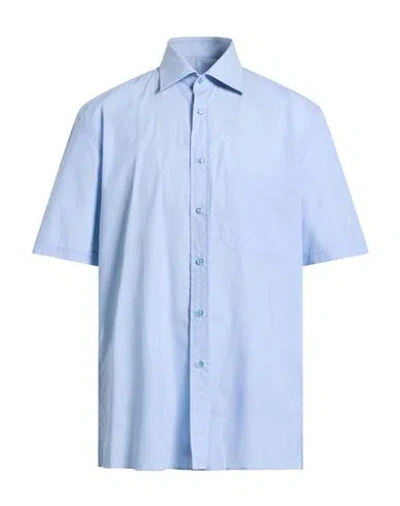 Caliban Man Shirt Light Blue Size 16 Cotton