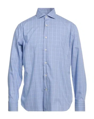 Caliban Man Shirt Light Blue Size 17 Cotton