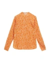 Caliban Man Shirt Mandarin Size 32 Cotton In Mandarin