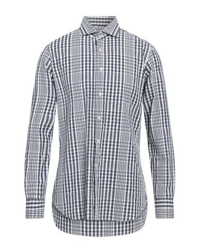 Caliban Man Shirt Navy Blue Size 17 Cotton