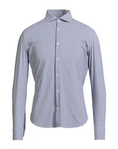 Caliban Man Shirt Navy Size 15 ¾ Polyamide, Elastane In Blue