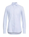 Caliban Man Shirt Sky Blue Size 17 Cotton In Blue