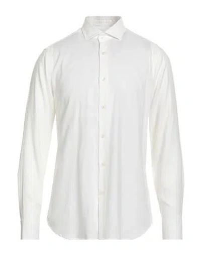 CALIBAN CALIBAN MAN SHIRT WHITE SIZE 16 VISCOSE, COTTON