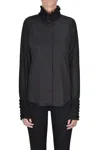 Caliban Ruched Shirt In Black