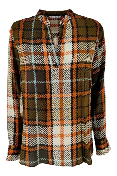 Caliban Shirts Orange/military/ivory