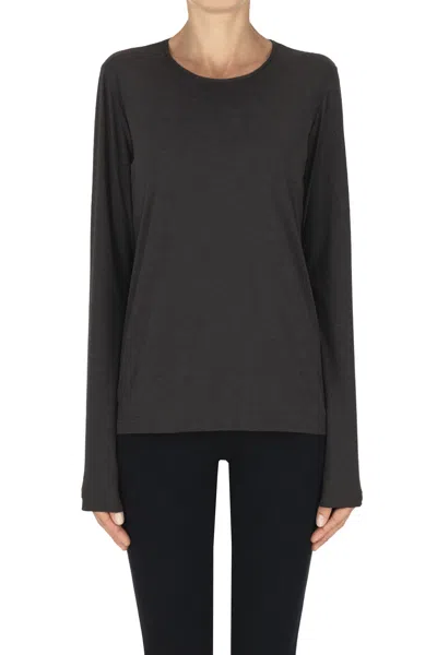Caliban Skin Like T-shirt In Dark Brown