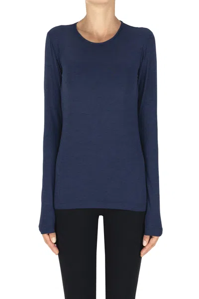 Caliban Skin Like T-shirt In Navy Blue