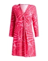 Caliban Skin Like Woman Mini Dress Fuchsia Size 12 Polyamide, Elastane In Pink